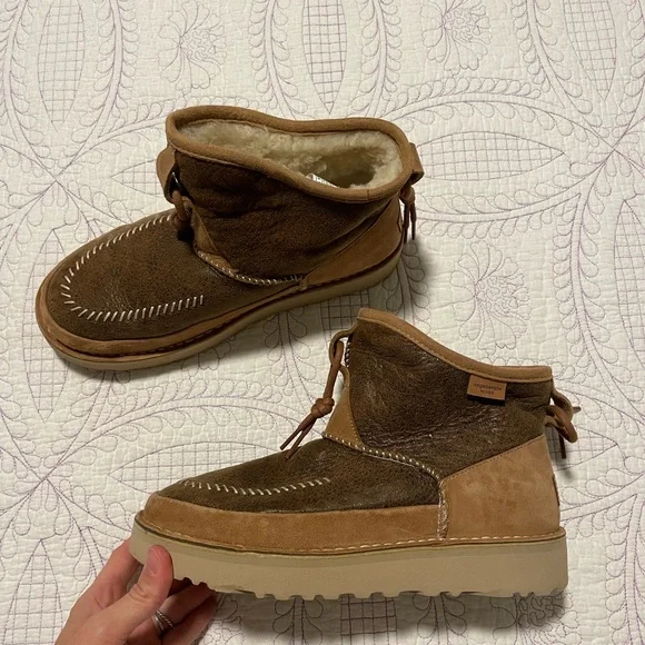 Uggs Campfire Crafted Regenerate Brown Suede Ankle Boots - Picture 3 of 6